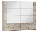 Šatní skříň Talin 250 Barva korpusu: Dub wellington/ zrcadlo, Rozměry: 250 cm