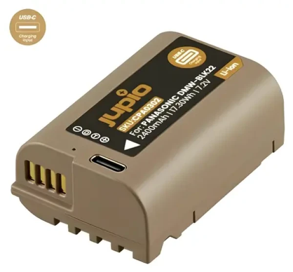 JUPIO DMW-BLK22 Ultra C / Akumulátor pro Panasonic / 2400 mAh / USB-C (CPA0302)