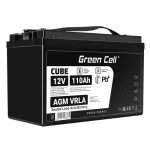 Green Cell bezúdržbová baterie AGM VRLA 12V 110Ah / pro sekačky | lodě | invalidní vozíky | obytné vozy a koloběžky (AGM58)