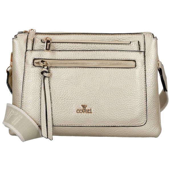 Trendy dámská koženková crossbody kabelka Anita, zlatá