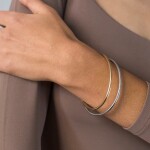ELENYS Bangle Duo – pozlacený sada 18K žluté zlato & ocel Délka náramku: Průměr 6 cm / obvod cca 18,8 cm
