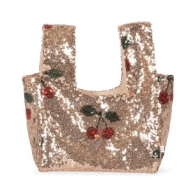 Konges Sløjd Dětská taška se třpytkami Starla Tote – Cerise blush, růžová barva, textil