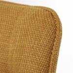 Židle jídelní, žlutá látka, nohy černý kov