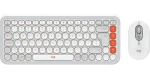 Logitech POP Icon Combo bílá / Bezdrátová sada klávesnice a myši (920-013141)