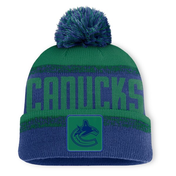 Fanatics Pánská zimní čepice Vancouver Canucks NHL Thrive Cuffed Pom Beanie