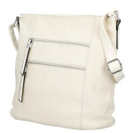 Trendy dámská koženková crossbody kabelka Truda, krémová