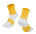 Force Trace cyklistické ponožky žlutá/bílá vel. L-XL (42-47)