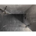 MEXEN/S - Lunar sprchový kout dveře křídlové pravá 95 x 90, transparent, grafit kartáčovaná 834-095-090-66-00-P