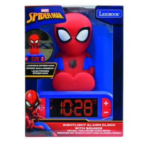 Lexibook budík Spiderman se svítící figurkou