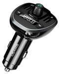 USAMS C21 černá / FM transmitter do auta / Bluetooth 5.0 / Handsfree / 2x USB 3,4A (CC115GC01)