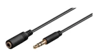 MicroConnect kabel pro sluchátka 3-pin Jack 3.5mm (M) - Jack 3.5mm (F) 1m černá (AUDLG1G)