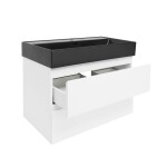 Koupelnová skříňka s umyvadlem SAT B-Way 79x50x45 cm bílá lesk BWAY280WU2BB BWAY280WU2BB