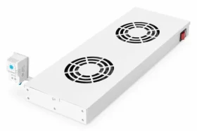 Equip 19" ventilační jednotka RAL7035 / Ventilační jednotka / 1U / 2x ventilátor 12 cm / 240V (EZF-2-G)