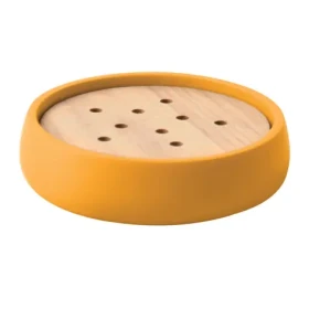 Spirella SVEN mýdlenka žlutá / polyresin / dřevo (7610583218520)