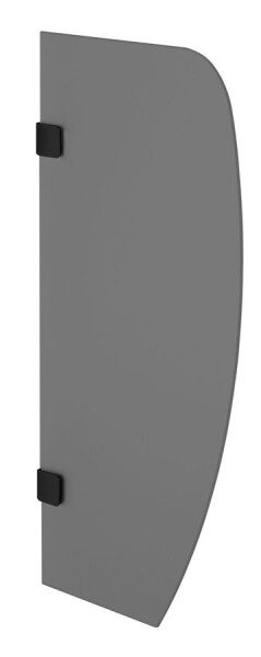 SAPHO - Dělící stěna mezi urinály 40x80 cm, tmavé sklo, černá mat 2502-06