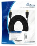 MediaRange HDMI 10 m černá / Kabel HDMI / HDMI 1.4 / 10,2 Gbit/s / Ethernet / pozlacené konektory (MRCS212)