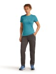 Dámské merino tričko s krátkým rukávem ICEBREAKER Wmns 150 Tech Lite SS Tee Snow Day, Topaz velikost: M