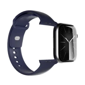 Puro Icon tmavě modrá / Silikonový řemínek / pro Apple Watch 44/45/46/49 mm