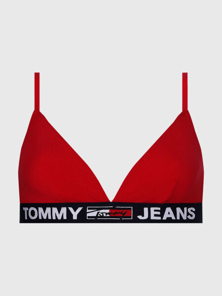 Dámská podprsenka LOGO UNDERBAND UNLINED TRIANGLE BRA UW0UW02721XLG červená Tommy Hilfiger