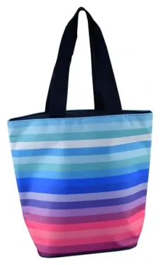 RULYT Chladicí taška plážová pruhovaná / Chladicí taška / 20 l / 37x34x16 cm / 600D polyester
