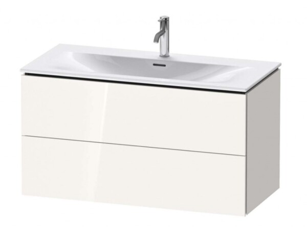 DURAVIT - L-Cube Umyvadlová skříňka 55x102x48 cm, 2 zásuvky, lesklá bílá LC630802222