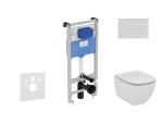 IDEAL STANDARD - ProSys Set předstěnové instalace, klozetu a sedátka Tesi, tlačítka Oleas M2, Rimless, SoftClose, chrom ProSys120M SP9