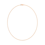 LUNICA Stříbrný řetízek ROLO ROSE GOLD 45cm 0685