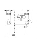 GROHE - Start Splachovač pro WC, chrom 37401000