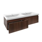 Koupelnová skříňka s umyvadlem SAT Evolution 118x30x44,8 cm ořech Aida mat SATEVO120NAU5 SATEVO120NAU5