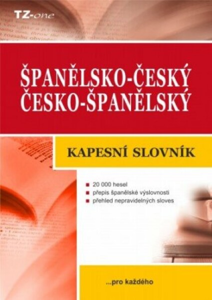 Španělsko-český/ česko-španělský kapesní slovník - TZ-One - e-kniha
