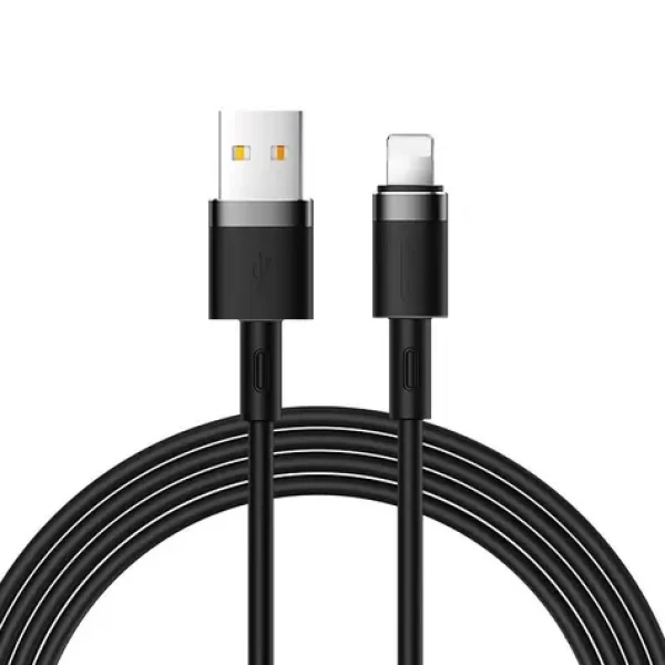 Joyroom Liquid Silicone Data Cable Nabíjecí kabel USB-A (M) - Lightning (M) 2.4A 1.2m černá (6941237171085)