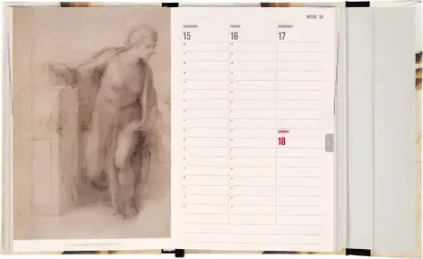 NOTIQUE Magnetic weekly planner Michelangelo 2027 / Týdenní diář / 11 x 16 cm / anglicky