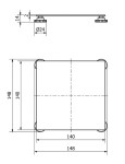 I-Drain - Square Rošt Tile Basic 15x15 cm, pro podlahovou vpusť, pro vložení dlažby IDROSQ0150Y