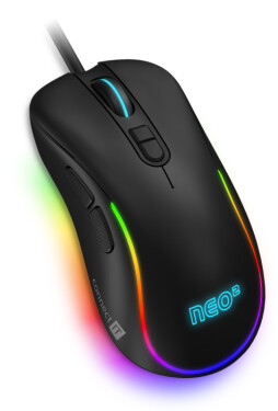 CONNECT IT NEO 2 černá / Optická herní myš / 7200 DPI / RGB / USB-A / kabel 1.5 m (CMO-3589-BK)