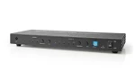 Nedis VMAT3482AT HDMI maticový přepínač 4 vstupy na 2 výstupy / 4K@60Hz / digitální a analogové audio výstupy / dálkový (VMAT3482AT)