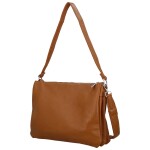 Stylová dámská koženková crossbody kabelka Cindra, hnědá