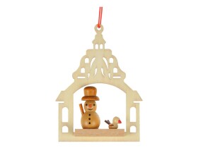 MFP, 8885970, vánoční dekorace, závěs, dřevěný sněhulák, 1 ks