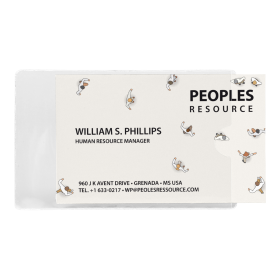 Djois samolepicí kapsa na vizitky, 60 x 95 mm, otevřená kratší str., 100 ks