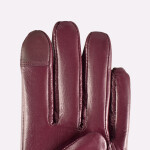 Semiline Dámské kožené antibakteriální rukavice Crimson