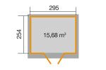 WEKA Dřevěný zahradní domek 325 (301 x 301 x 236 cm)