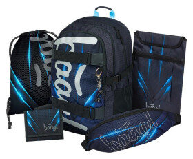 5 SET Skate Bluelight: batoh, penál, sáček, ledvinka, obal na notebook