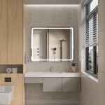 Erga Isabella, LED zrcadlo 100x80cm, 2760 lm, 6500K, přední/zadní osvětlení, ERG-V01-129-1080-00