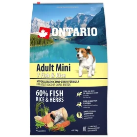 Ontario Adult Mini Fish Rice 6.5kg / Granule pro dospělé psy (214-10577)