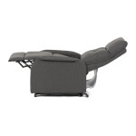 Křeslo polohovací, eletrické, šedá látka.