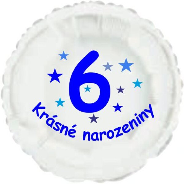 Balónek na oslavu 6. narozenin pro kluky Balonky.cz Balónek na oslavu 6. narozenin pro kluky Balonky.cz