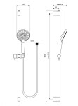 IDEAL STANDARD - Idealrain Evo Jet Set sprchové hlavice Circle 13 cm, 3 proudy, tyče a hadice, chrom B1763AA