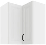 Horní rohová skříňka Stilo 60x60 GN-72 2F (90°) Barva korpusu: Dub artisan, Barva dvířek: Bílá