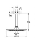 GROHE - Rainshower Cosmopolitan Hlavová sprcha, průměr 21 cm, stropní výpusť 14 cm, chrom 26063000
