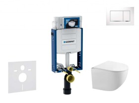GEBERIT - Kombifix Set předstěnové instalace, klozetu Gaia a sedátka softclose, tlačítko Sigma30, bílá/chrom SANI15CA3115