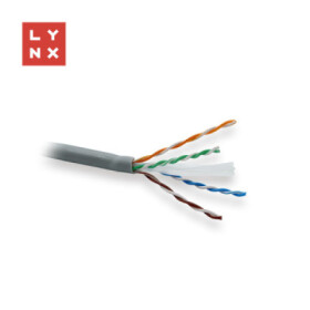 LYNX UTP kabel, Cat6, LSOH, celoměděný, vnitřní, šedý, box 305m EDF_10102838